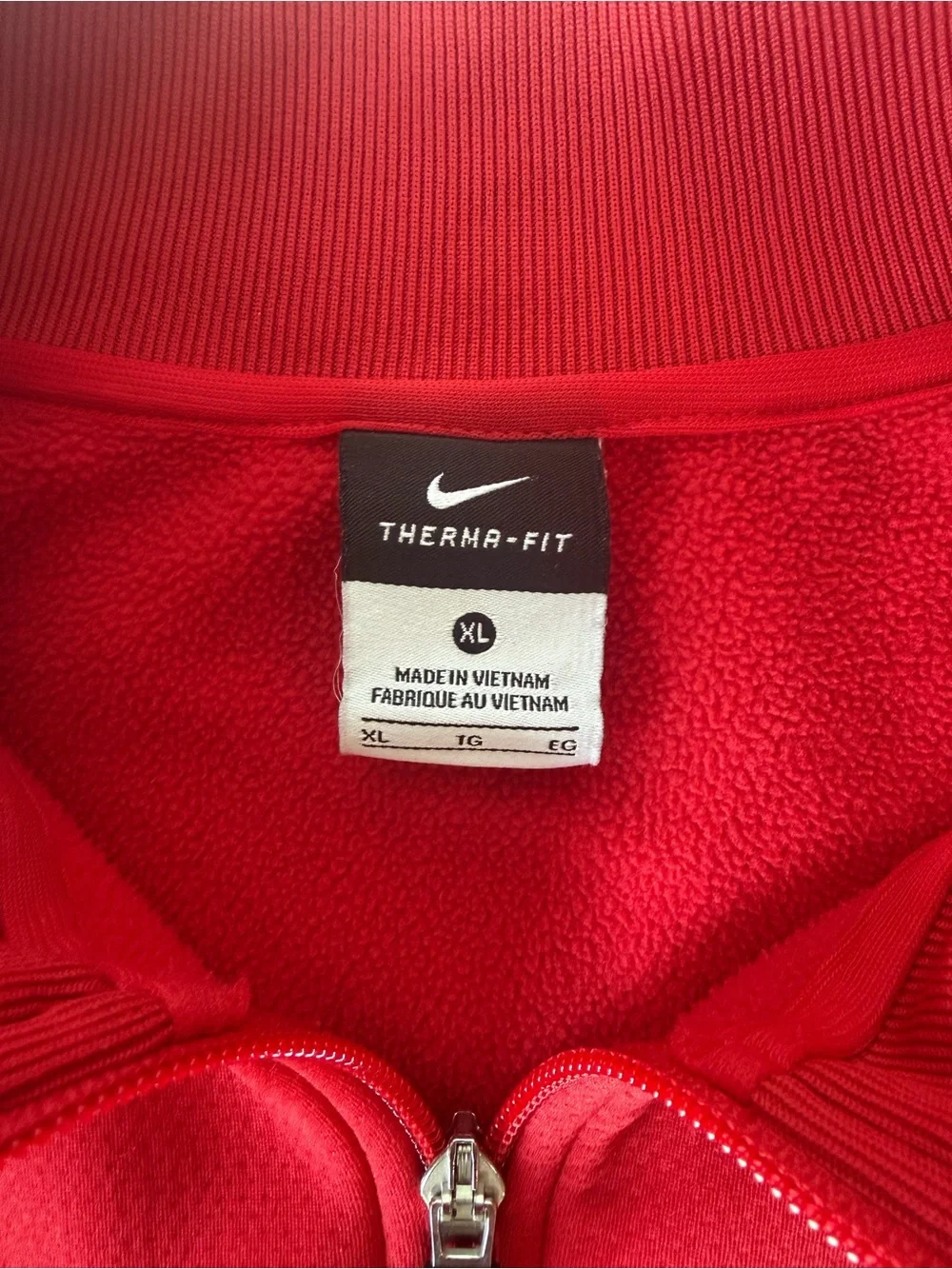 Y2K 2000’s Manchester United Nike Red Quarter-Zip Pullover